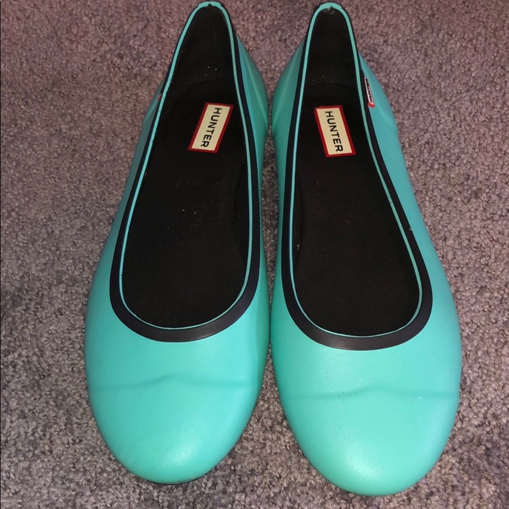 HUNTER Packable Waterproof Ballerina Flat. 10